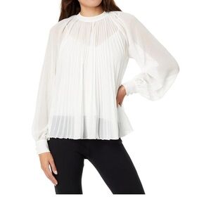 NWT Ted Baker embellished pleated neck top